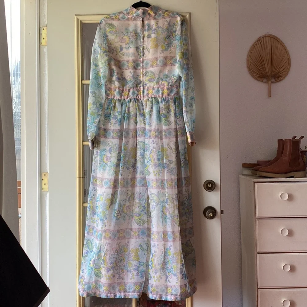 Vintage Sheer Occasion Gown - Picture 5 of 9